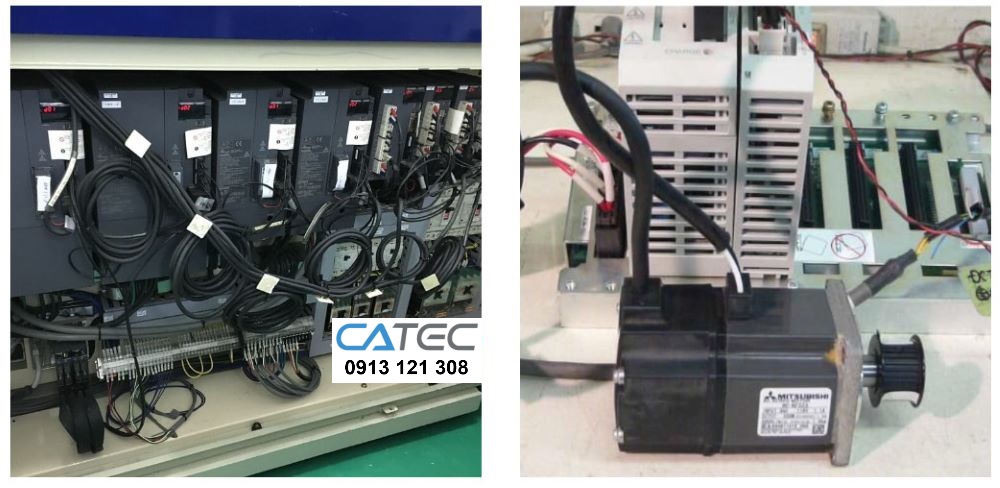 Servo Mitsubishi lỗi phần cứng đang được kỹ sư Catec sửa chữa , sửa servo Mitsubishi các model MELSERVO-J5, MELSERVO-J4, MELSERVO-JE, MELSERVO-JET