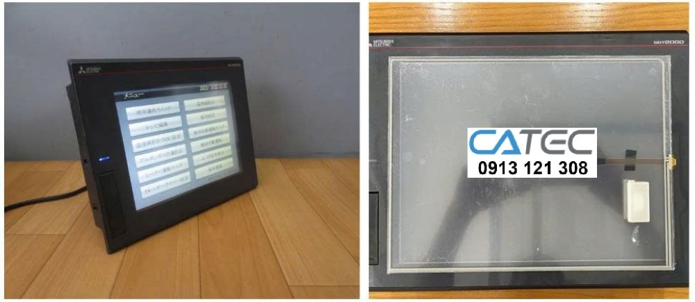 Hình ảnh thực tế màn hình cảm ứng HMI Mitsubishi được sửa chữa tại Công Ty Công Nghệ Catec